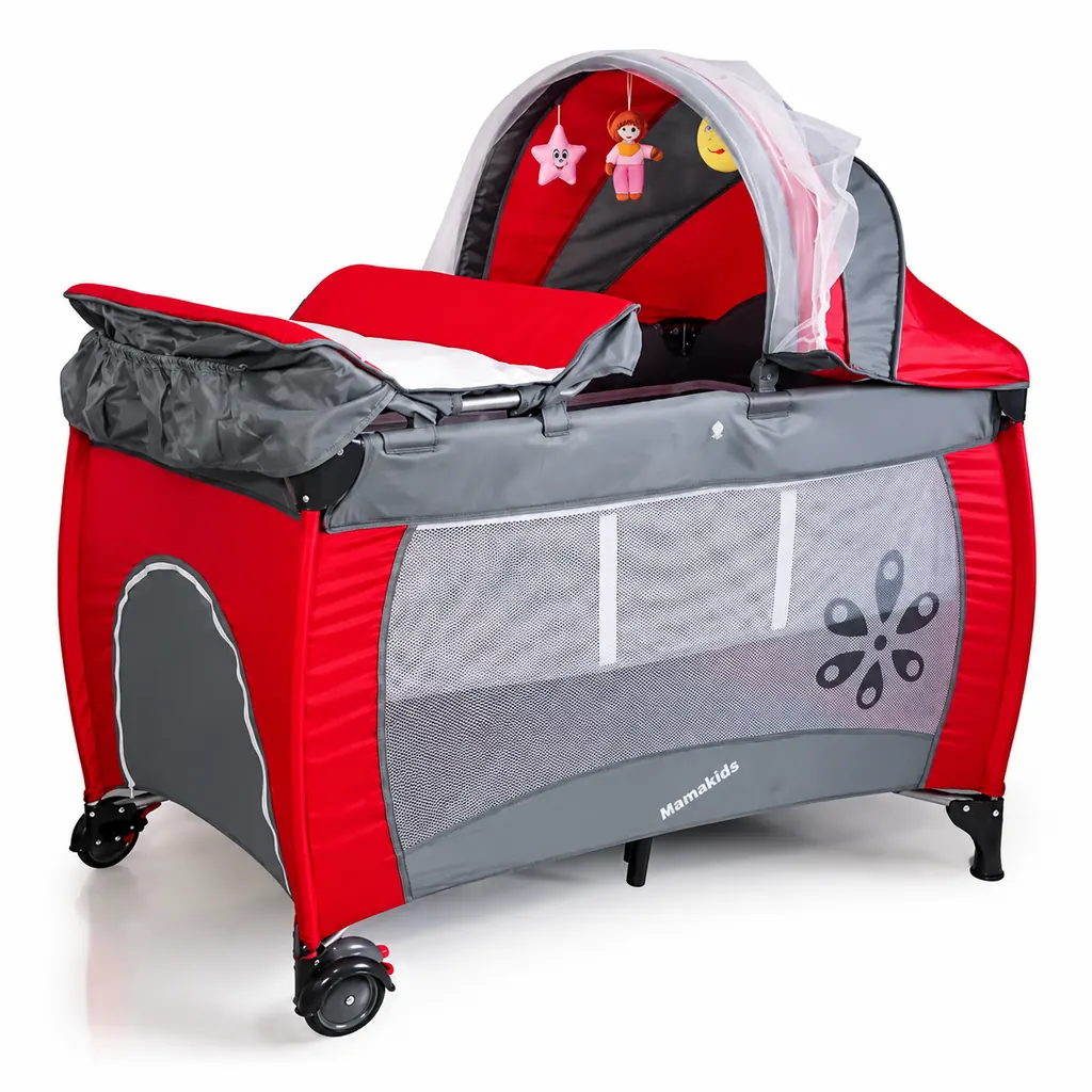 Red baby playpen