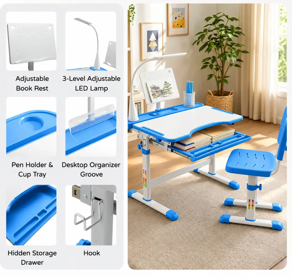 Adujustable Kids table & chair set